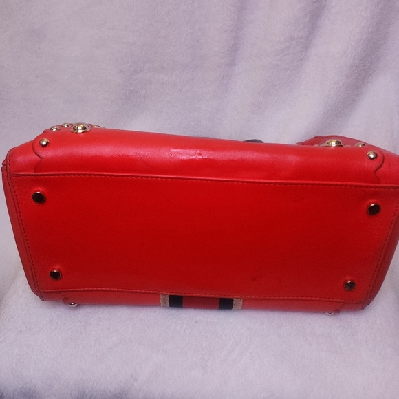 Kate Spade Madison Avenue Stewart Red Carpet Leather Studded Mega Lane Rare Bag - Picture 12 of 16